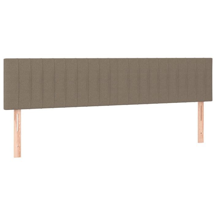 Têtes de lit 2 pcs Taupe 100x5x78/88 cm Tissu - Photo n°2