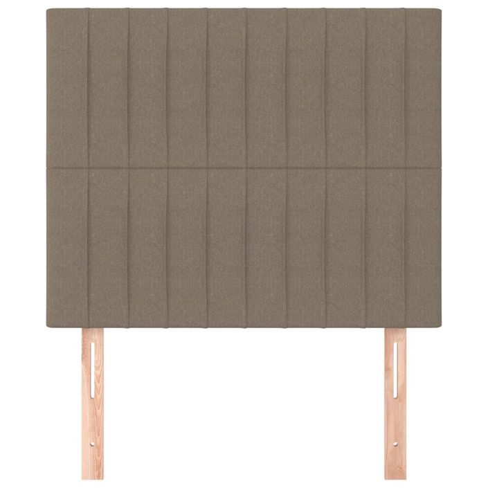 Têtes de lit 2 pcs Taupe 100x5x78/88 cm Tissu - Photo n°3