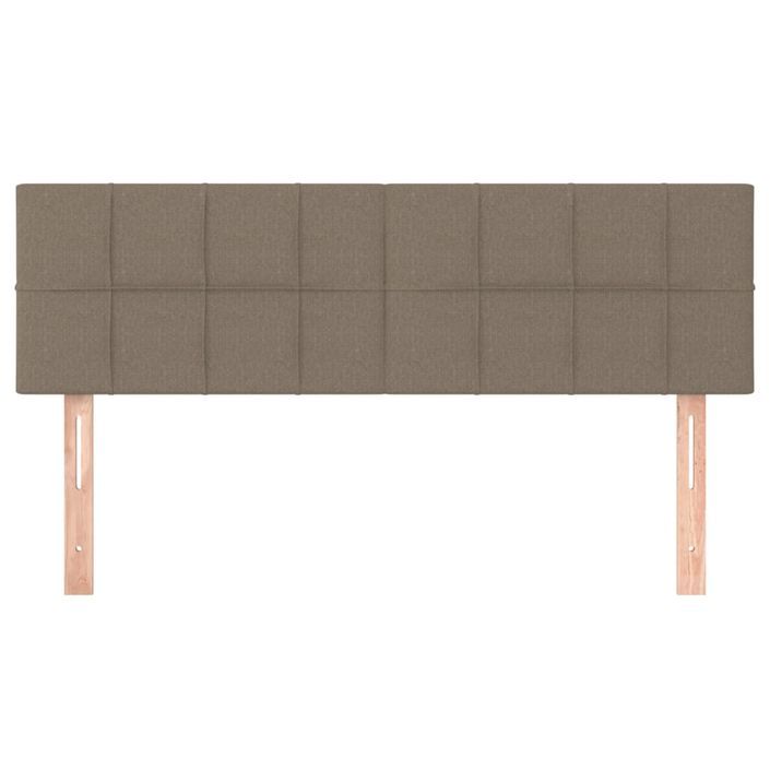 Têtes de lit 2 pcs Taupe 72x5x78/88 cm Tissu - Photo n°3