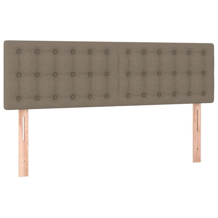 Têtes de lit 2 pcs Taupe 72x5x78/88 cm Tissu - Photo n°2