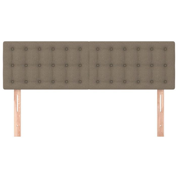 Têtes de lit 2 pcs Taupe 72x5x78/88 cm Tissu - Photo n°3