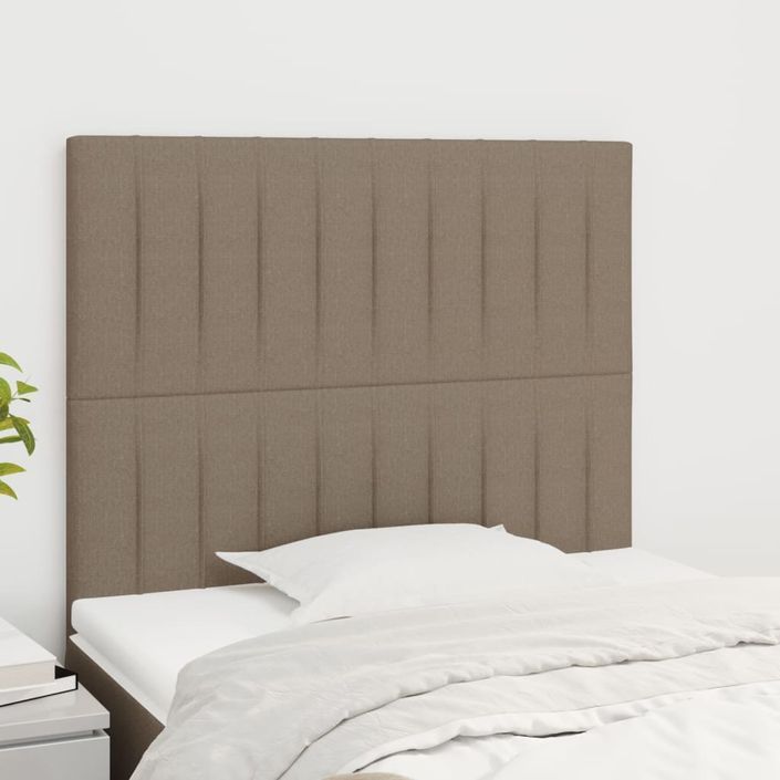 Têtes de lit 2 pcs Taupe 80x5x78/88 cm Tissu - Photo n°1