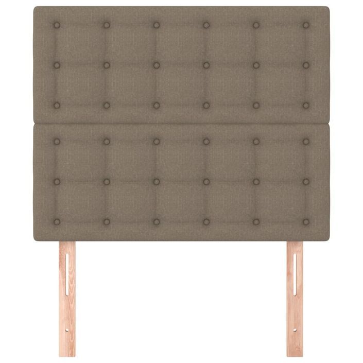 Têtes de lit 2 pcs Taupe 80x5x78/88 cm Tissu - Photo n°3