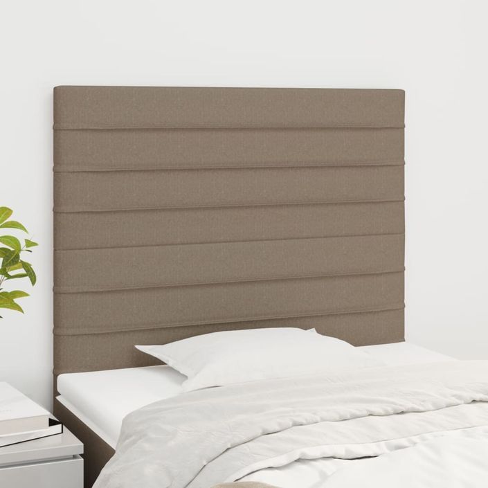 Têtes de lit 2 pcs Taupe 90x5x78/88 cm Tissu - Photo n°1