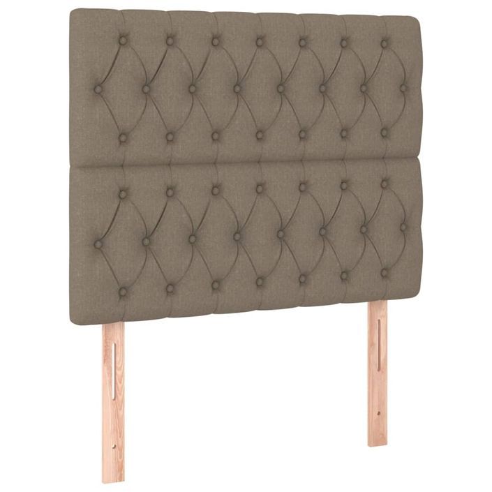 Têtes de lit 2 pcs Taupe 90x7x78/88 cm Tissu - Photo n°2