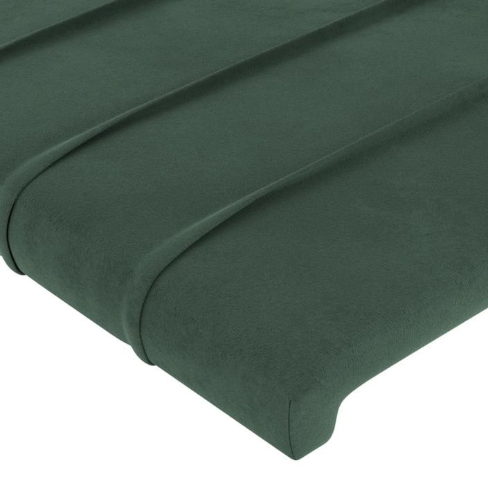 Têtes de lit 2 pcs Vert foncé 100x5x78/88 cm Velours - Photo n°4