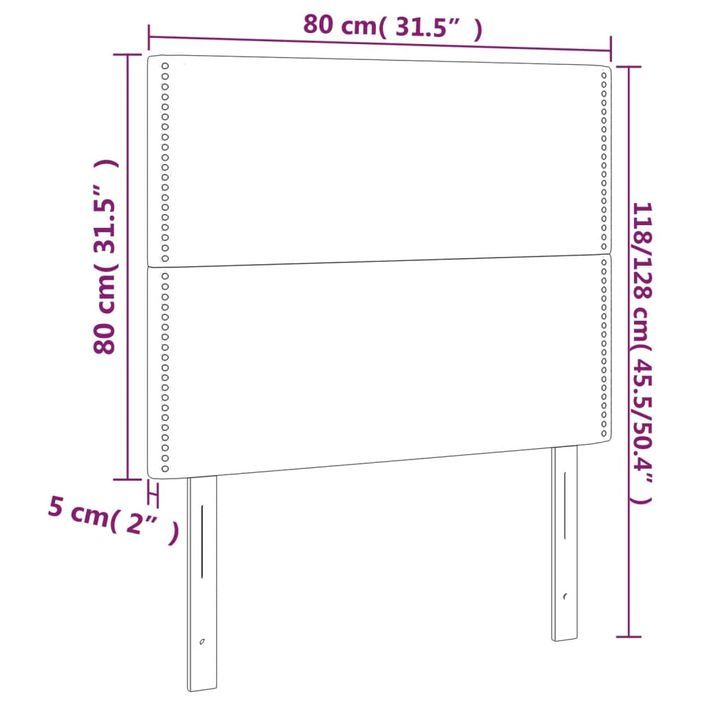 Têtes de lit 2 pcs Vert foncé 80x5x78/88 cm Velours - Photo n°8