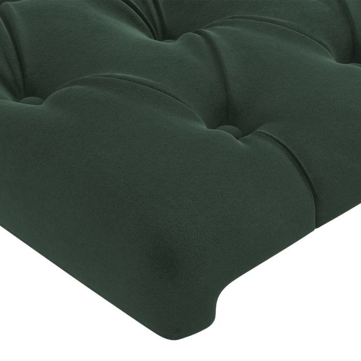 Têtes de lit 2 pcs Vert foncé 80x7x78/88 cm Velours - Photo n°4