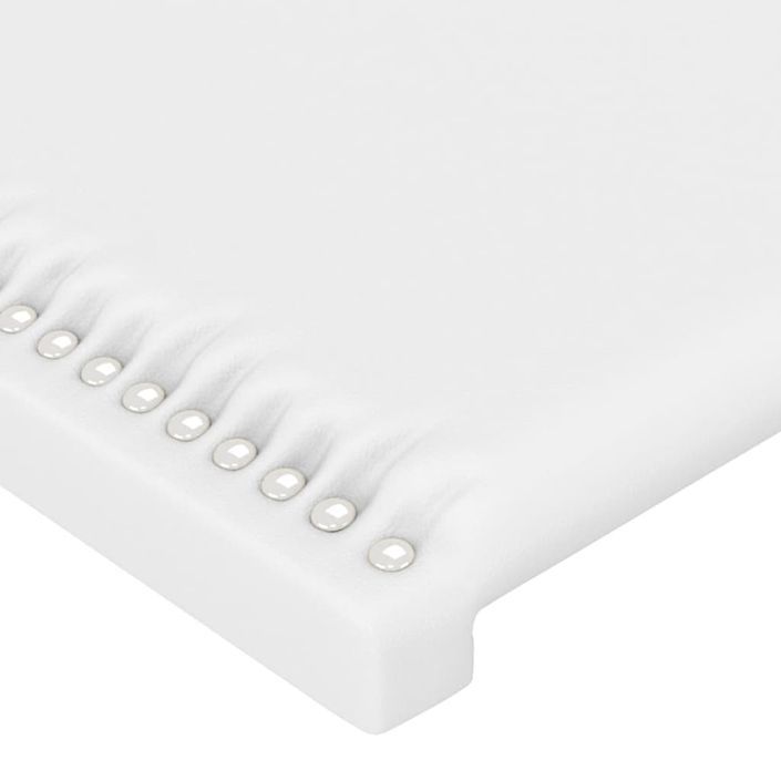 Têtes de lit 4 pcs Blanc 100x5x78/88 cm Similicuir - Photo n°4