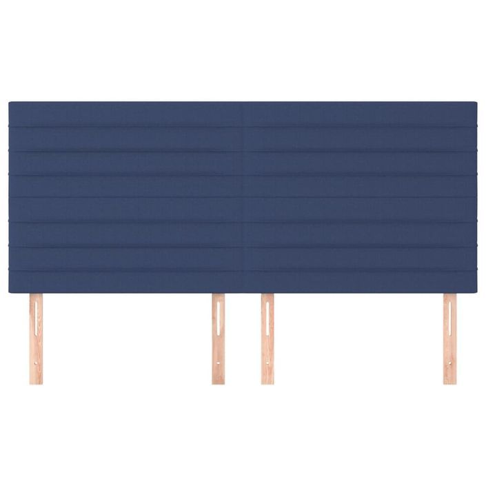 Têtes de lit 4 pcs Bleu 100x5x78/88 cm Tissu - Photo n°3