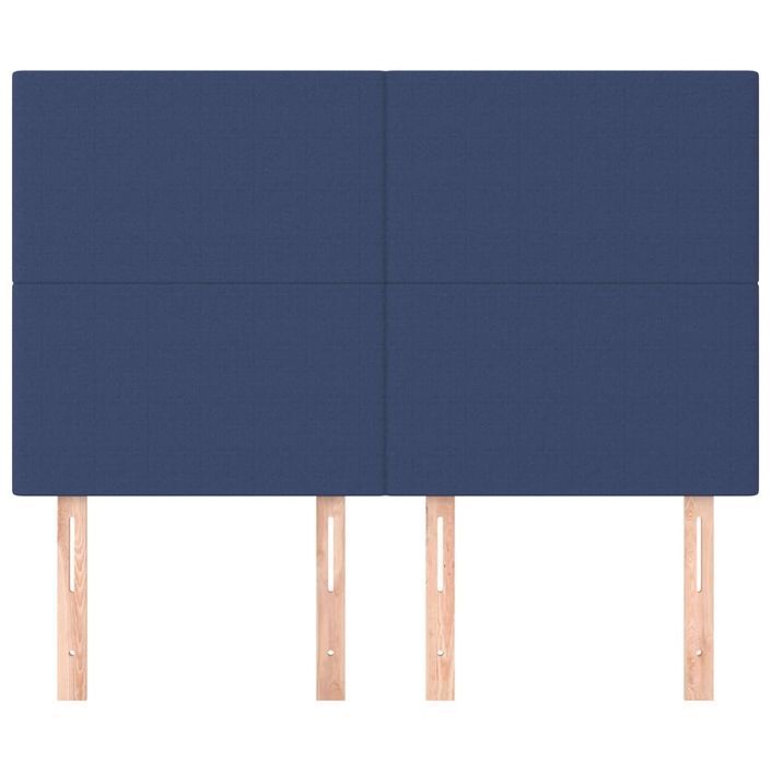 Têtes de lit 4 pcs Bleu 72x5x78/88 cm Tissu - Photo n°3