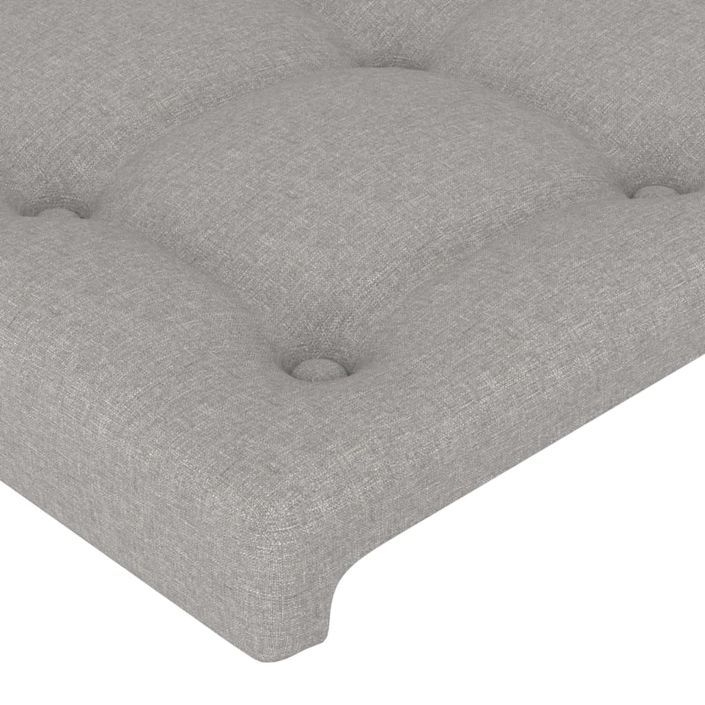 Têtes de lit 4 pcs Gris clair 100x5x78/88 cm Tissu - Photo n°4