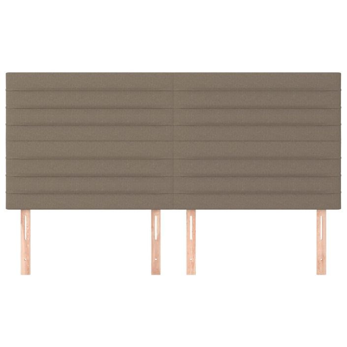 Têtes de lit 4 pcs Taupe 100x5x78/88 cm Tissu - Photo n°3