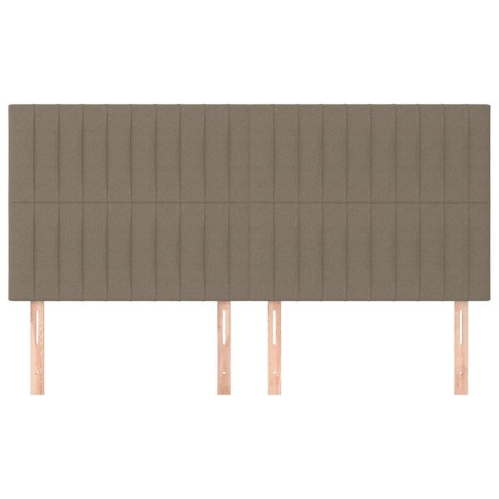 Têtes de lit 4 pcs Taupe 100x5x78/88 cm Tissu - Photo n°3