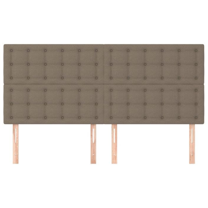 Têtes de lit 4 pcs Taupe 100x5x78/88 cm Tissu - Photo n°3