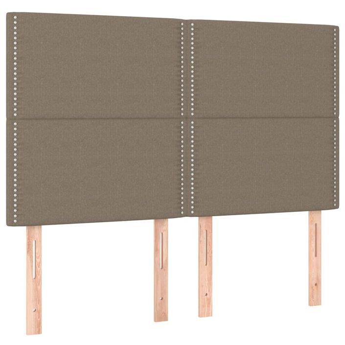 Têtes de lit 4 pcs Taupe 72x5x78/88 cm Tissu - Photo n°2