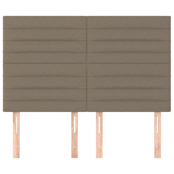 Têtes de lit 4 pcs Taupe 72x5x78/88 cm Tissu - Photo n°3