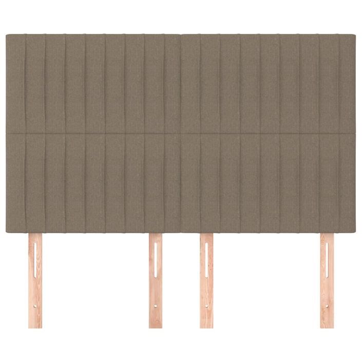 Têtes de lit 4 pcs Taupe 72x5x78/88 cm Tissu - Photo n°3