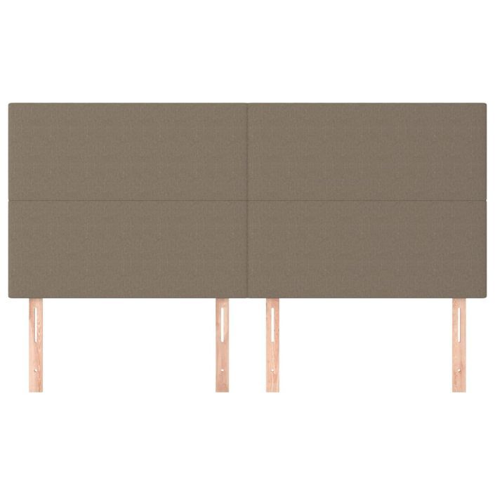 Têtes de lit 4 pcs Taupe 80x5x78/88 cm Tissu - Photo n°3