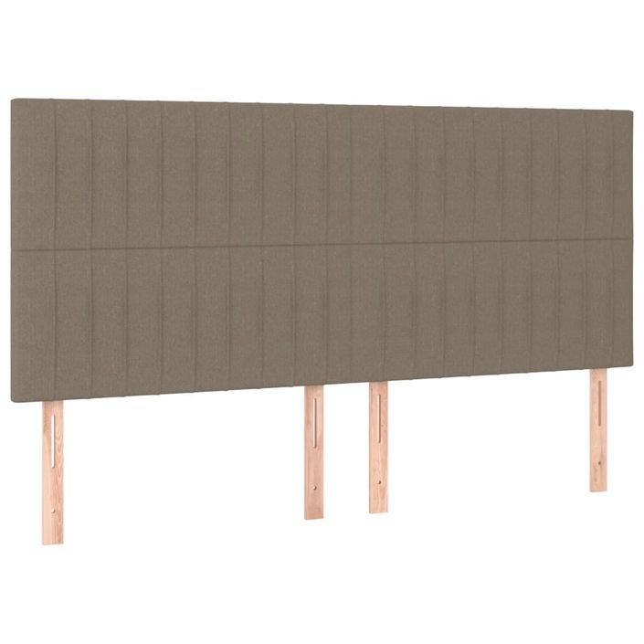 Têtes de lit 4 pcs Taupe 80x5x78/88 cm Tissu - Photo n°2