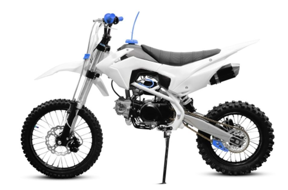 Thunder 125cc V2 17/14 pouces manuel 4 vitesses bleu Dirt bike - Photo n°1