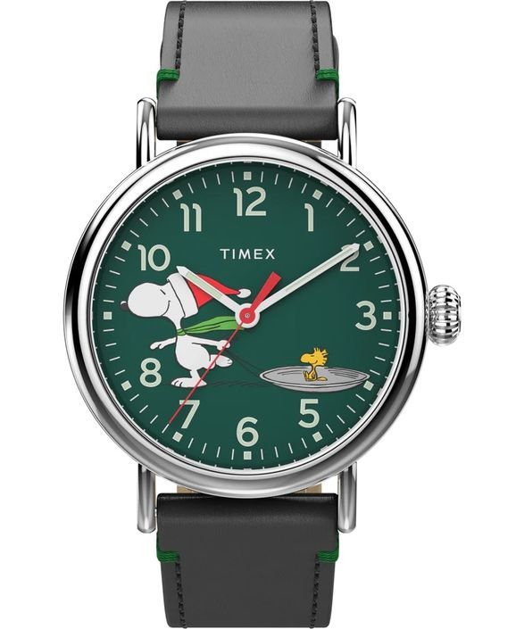 Timex Peanuts Collection - The Waterbury - Snoopy Woodstock Ice Skating - Special Pack TW2V60200 - Photo n°1