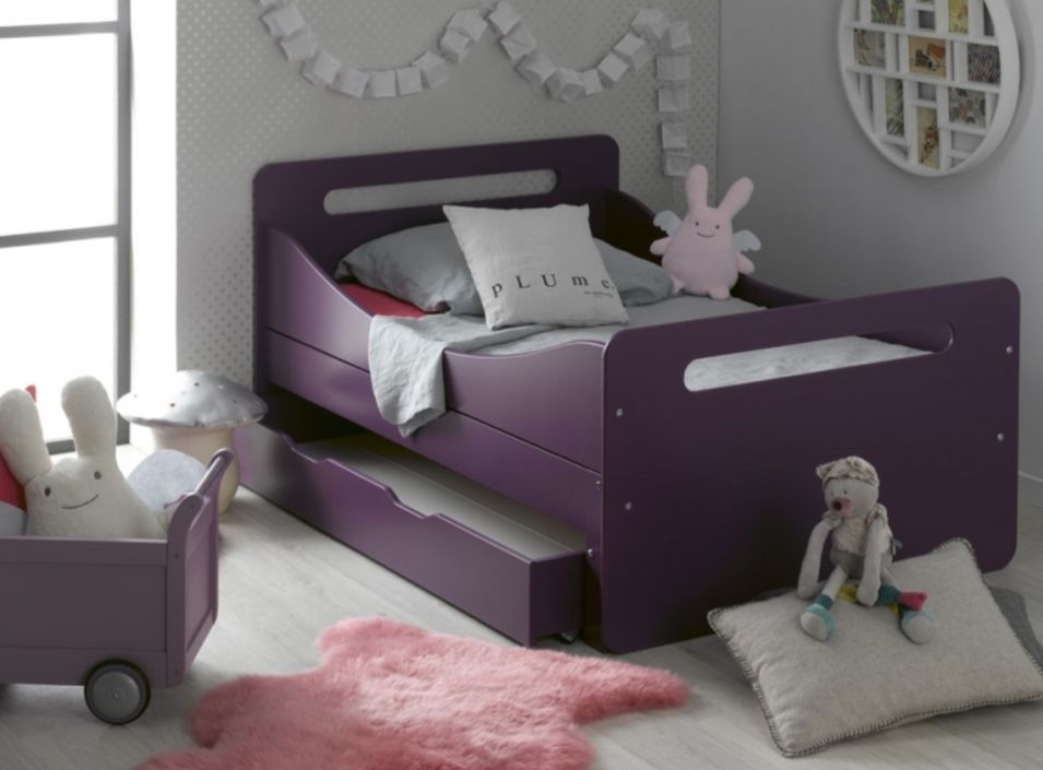 Tiroir de lit enfant évolutif bois violet Féroé - Photo n°2
