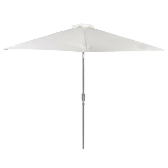 Tissu de remplacement pour parasol d'extérieur Blanc 300 cm - Photo n°2