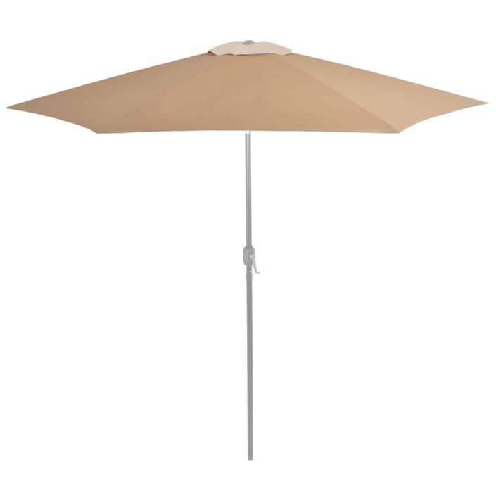 Tissu de remplacement pour parasol d'extérieur Taupe 300 cm - Photo n°2