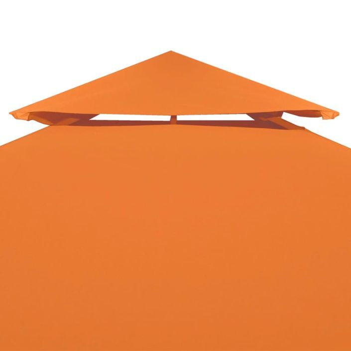 Toile de remplacement de belvédère 310 g/m² Orange 3x4 m - Photo n°5