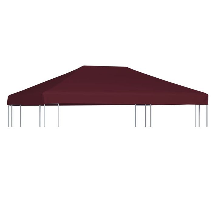 Toile supérieure de gazebo 310 g/m² 3x4 m Bordeaux - Photo n°1