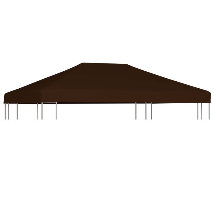 Toile supérieure de gazebo 310 g/m² 3x4 m Marron - Photo n°1