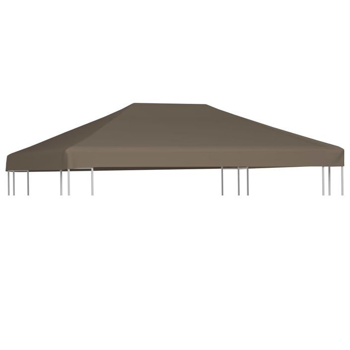 Toile supérieure de gazebo 310 g/m² 3x4 m Taupe - Photo n°1