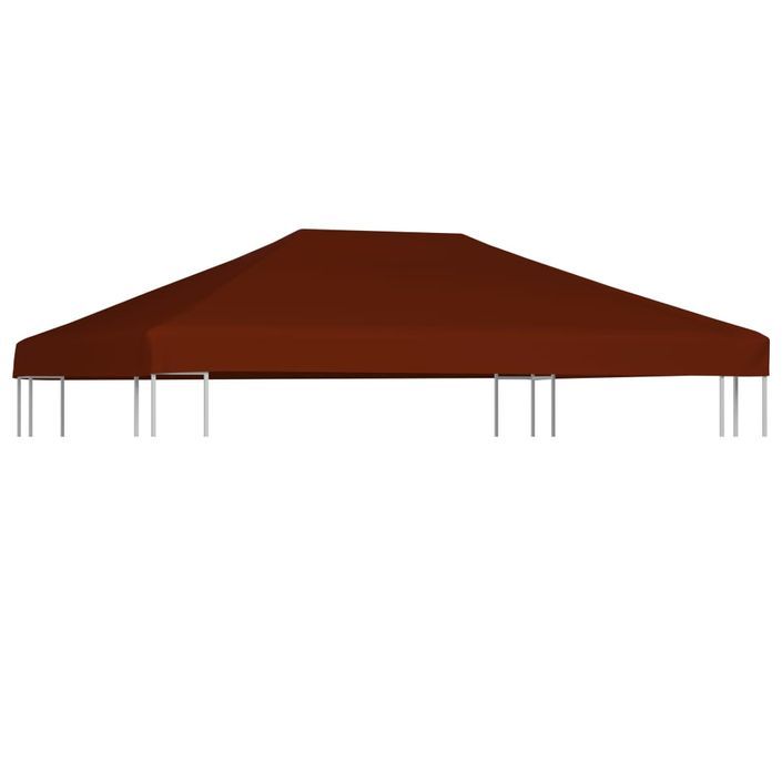 Toile supérieure de gazebo 310 g/m² 3x4 m Terre cuite - Photo n°1