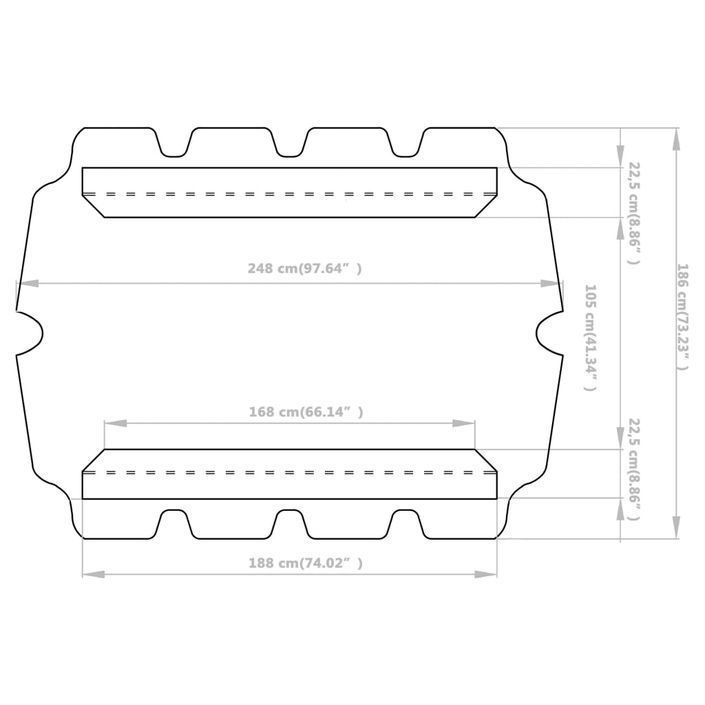 Toit de rechange balançoire Jaune 188/168x110/145 cm 270 g/m² - Photo n°6