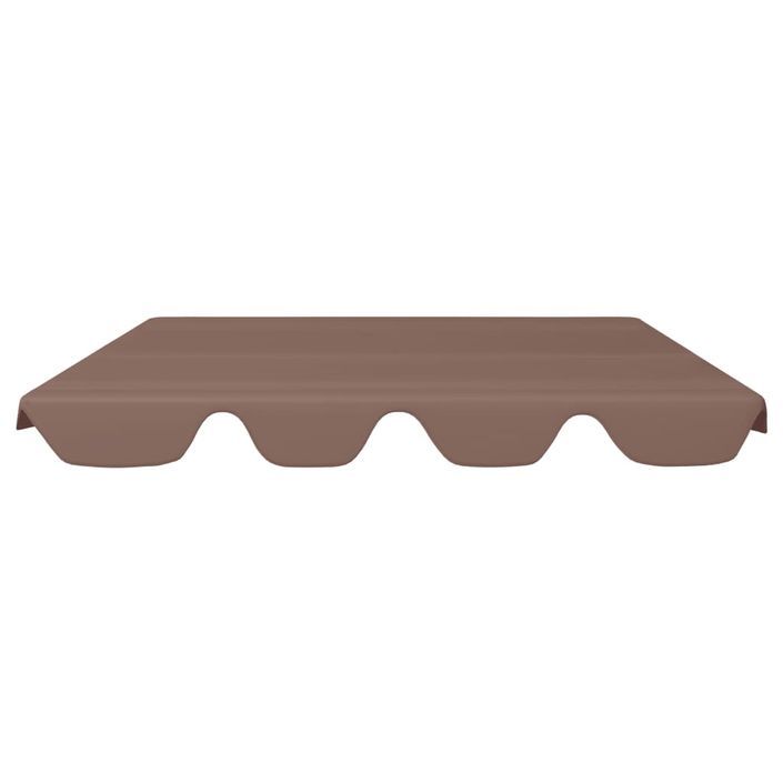 Toit de rechange balançoire Marron 188/168x110/145 cm 270 g/m² - Photo n°3