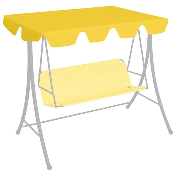 Toit de rechange de balançoire Jaune 150/130x70/105 cm 270 g/m² - Photo n°1