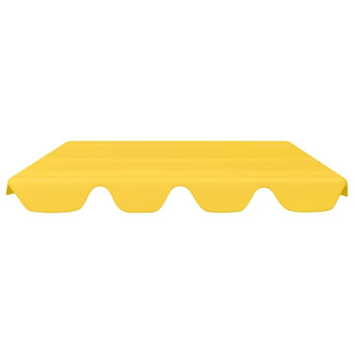 Toit de rechange de balançoire Jaune 150/130x70/105 cm 270 g/m² - Photo n°3