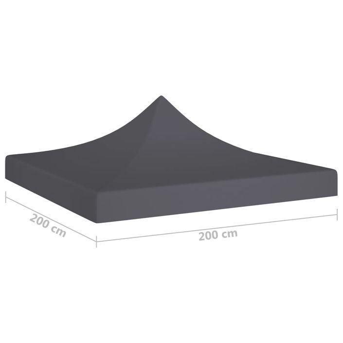 Toit de tente de réception 2x2 m Anthracite 270 g/m² - Photo n°5