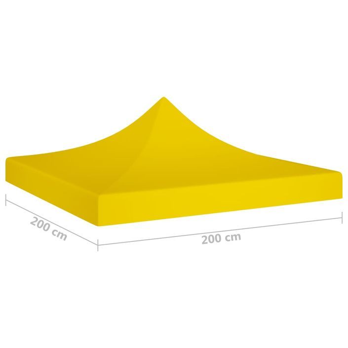 Toit de tente de réception 2x2 m Jaune 270 g/m² - Photo n°5