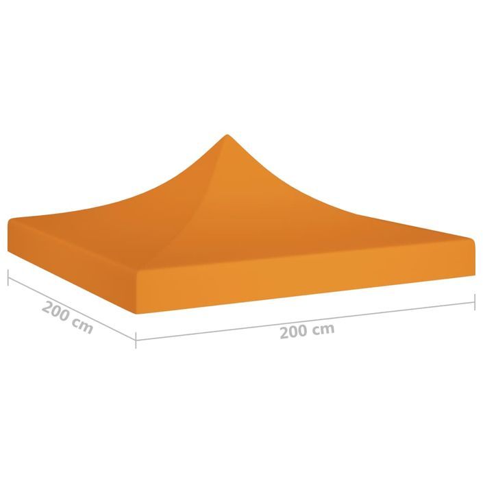 Toit de tente de réception 2x2 m Orange 270 g/m² - Photo n°5