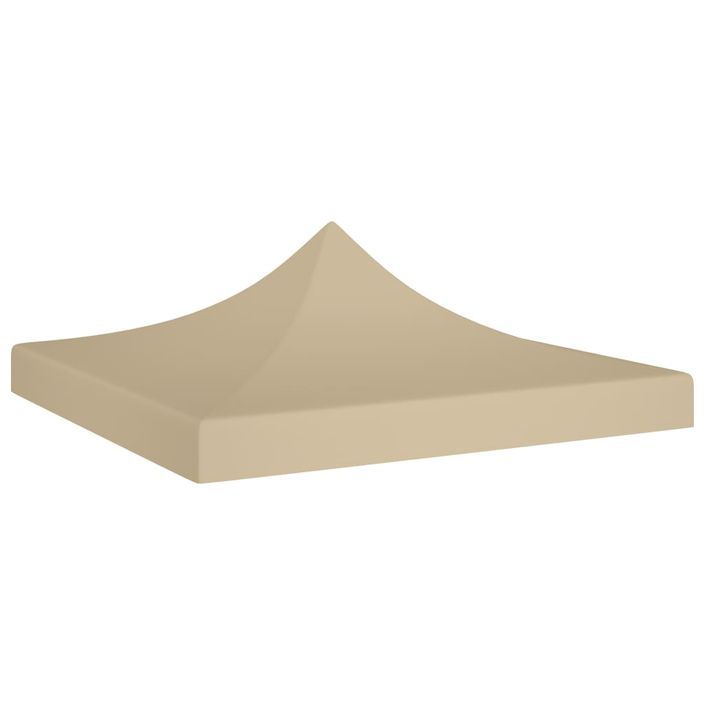 Toit de tente de réception 3x3 m Beige 270 g/m² - Photo n°1