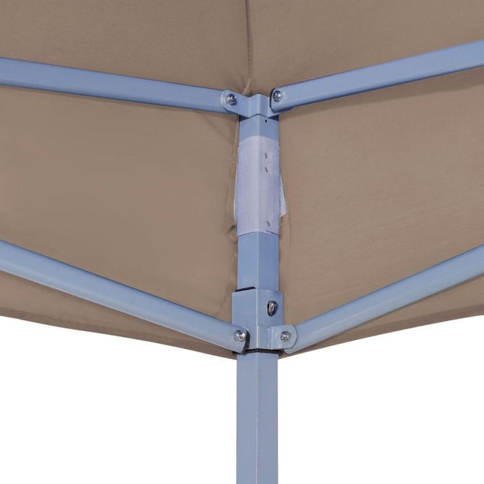 Toit de tente de réception 3x3 m Taupe 270 g/m² - Photo n°4