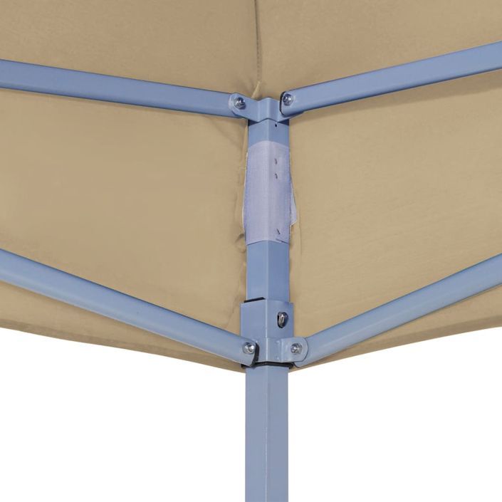 Toit de tente de réception 4x3 m Beige 270 g/m² - Photo n°5