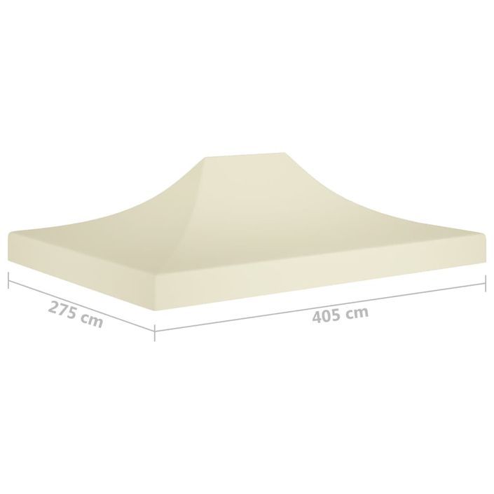 Toit de tente de réception 4x3 m Crème 270 g/m² - Photo n°6