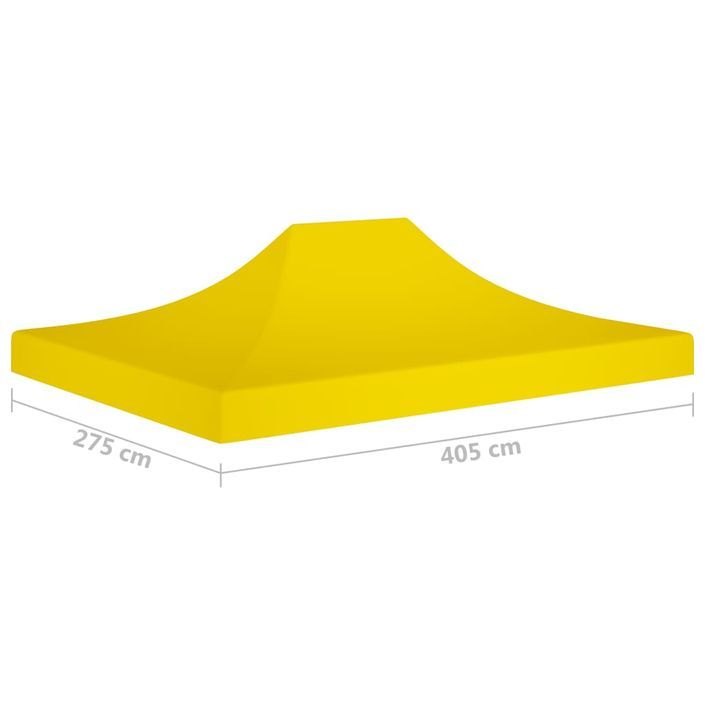 Toit de tente de réception 4x3 m Jaune 270 g/m² - Photo n°6