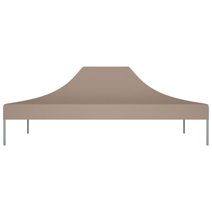 Toit de tente de réception 4x3 m Taupe 270 g/m² - Photo n°3