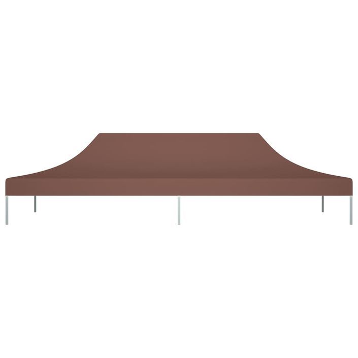 Toit de tente de réception 6x3 m Marron 270 g/m² - Photo n°3