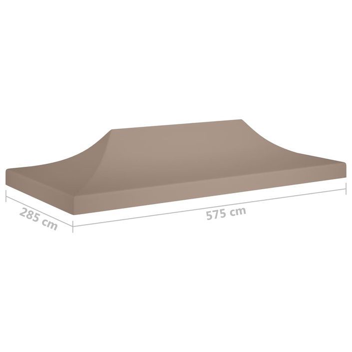 Toit de tente de réception 6x3 m Taupe 270 g/m² - Photo n°6