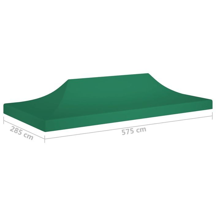 Toit de tente de réception 6x3 m Vert 270 g/m² - Photo n°6